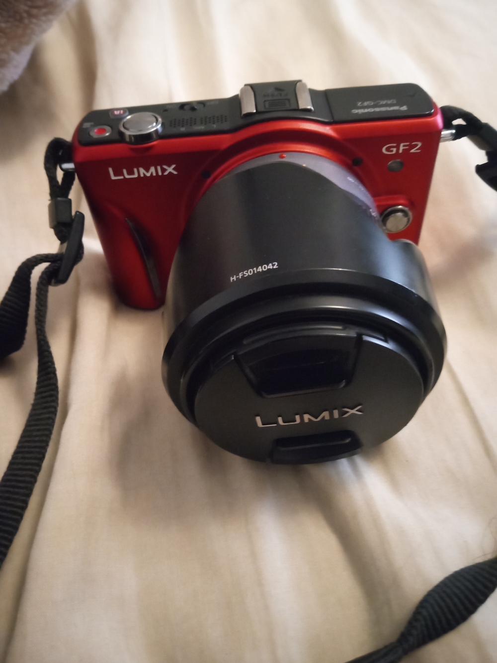 Panasonic Lumix GF2 Compact Mirrorless Camera - Red